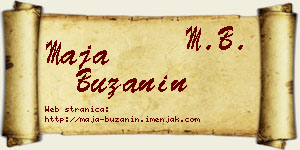 Maja Bužanin vizit kartica